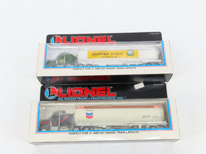 LOT of 2 O Scale Lionel Quaker State & Chevron Tank Trucks