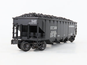 O Gauge 3-Rail K-Line K623-1472 D&LW Lackawanna 4-Bay Hopper Cars w/Loads