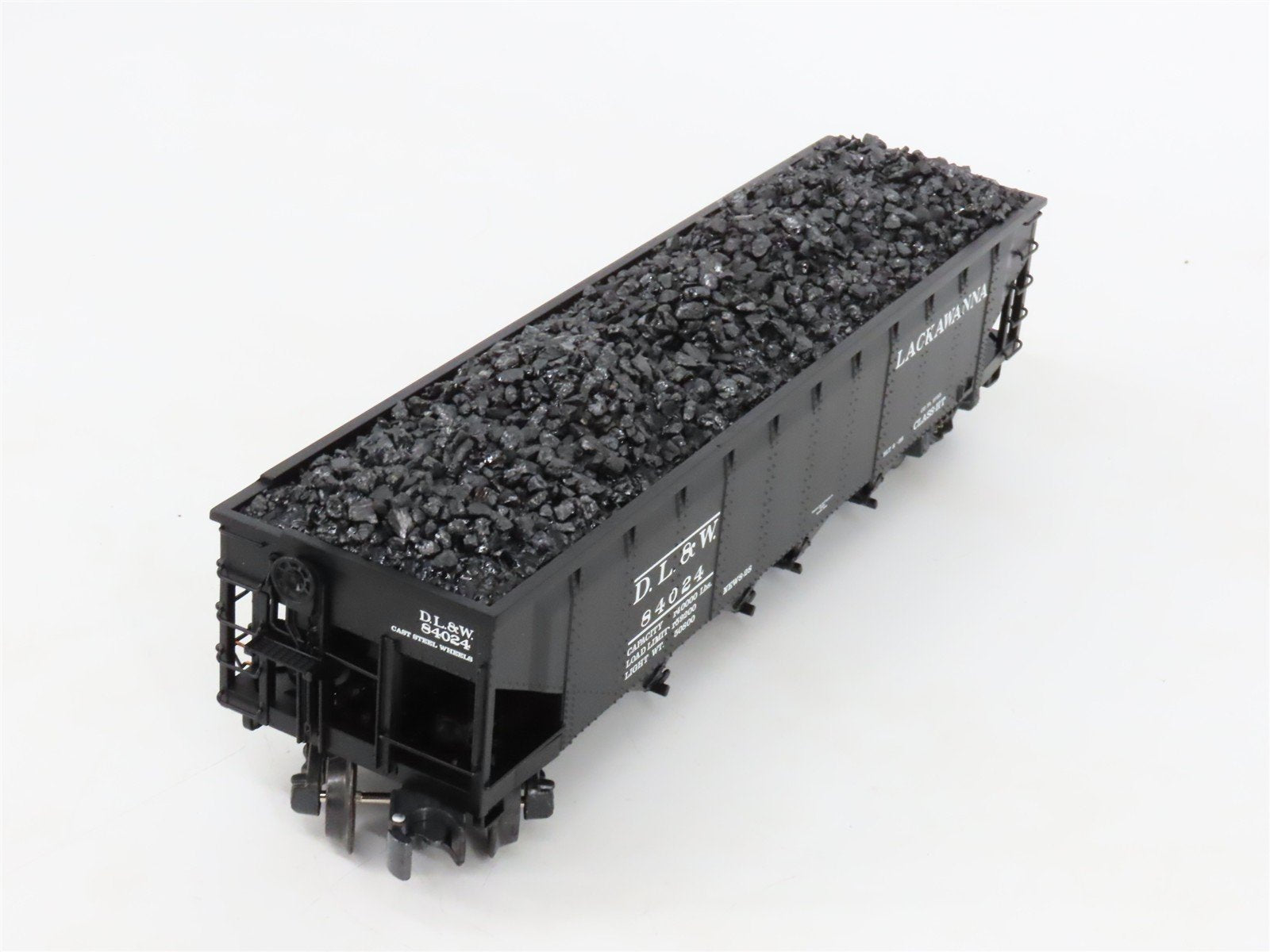 O Gauge 3-Rail K-Line K623-1472 D&LW Lackawanna 4-Bay Hopper Cars w/Loads
