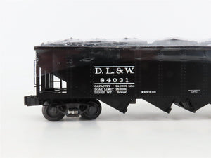 O Gauge 3-Rail K-Line K623-1472 D&LW Lackawanna 4-Bay Hopper Cars w/Loads