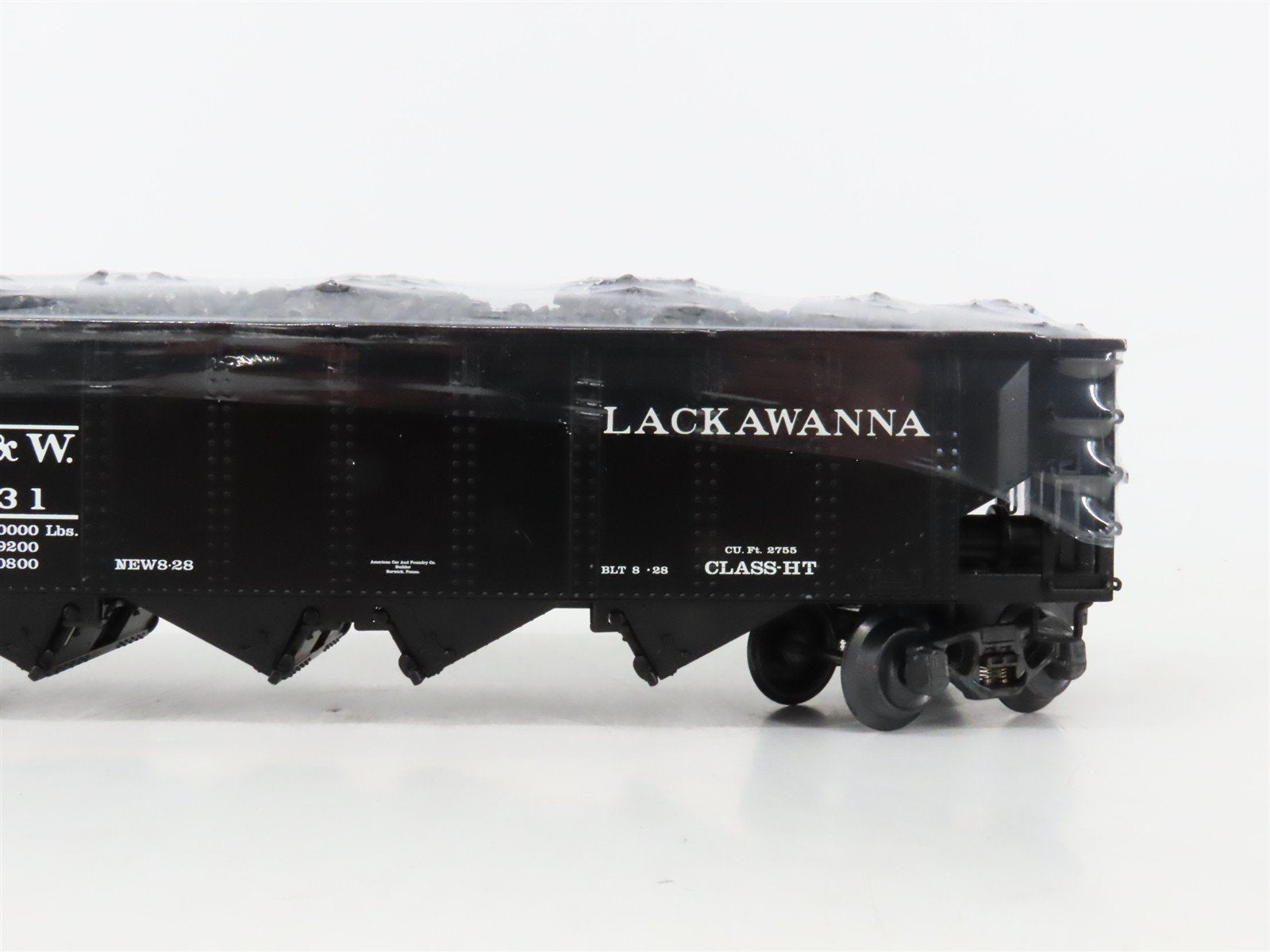 O Gauge 3-Rail K-Line K623-1472 D&LW Lackawanna 4-Bay Hopper Cars w/Loads