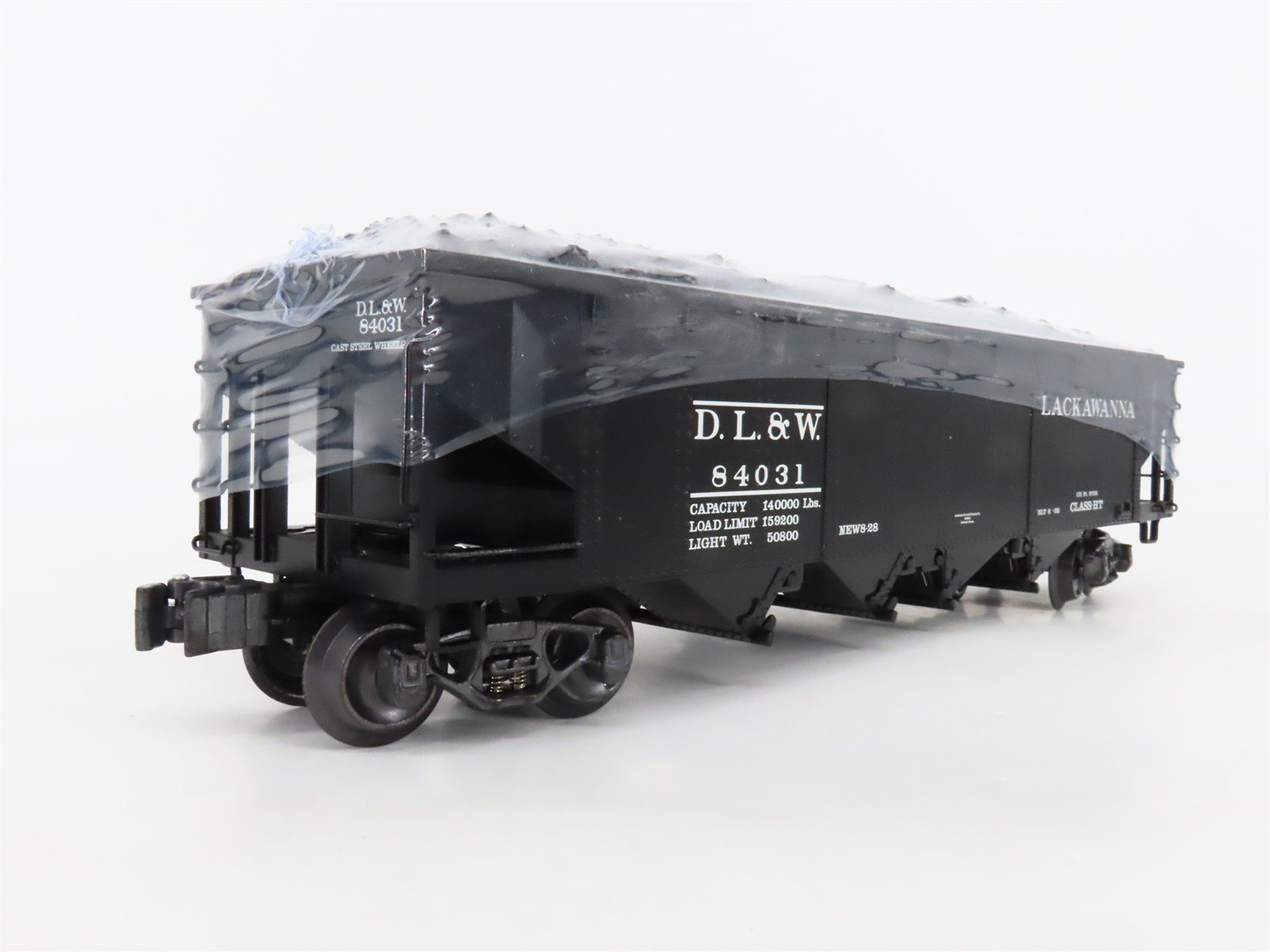 O Gauge 3-Rail K-Line K623-1472 D&LW Lackawanna 4-Bay Hopper Cars w/Loads