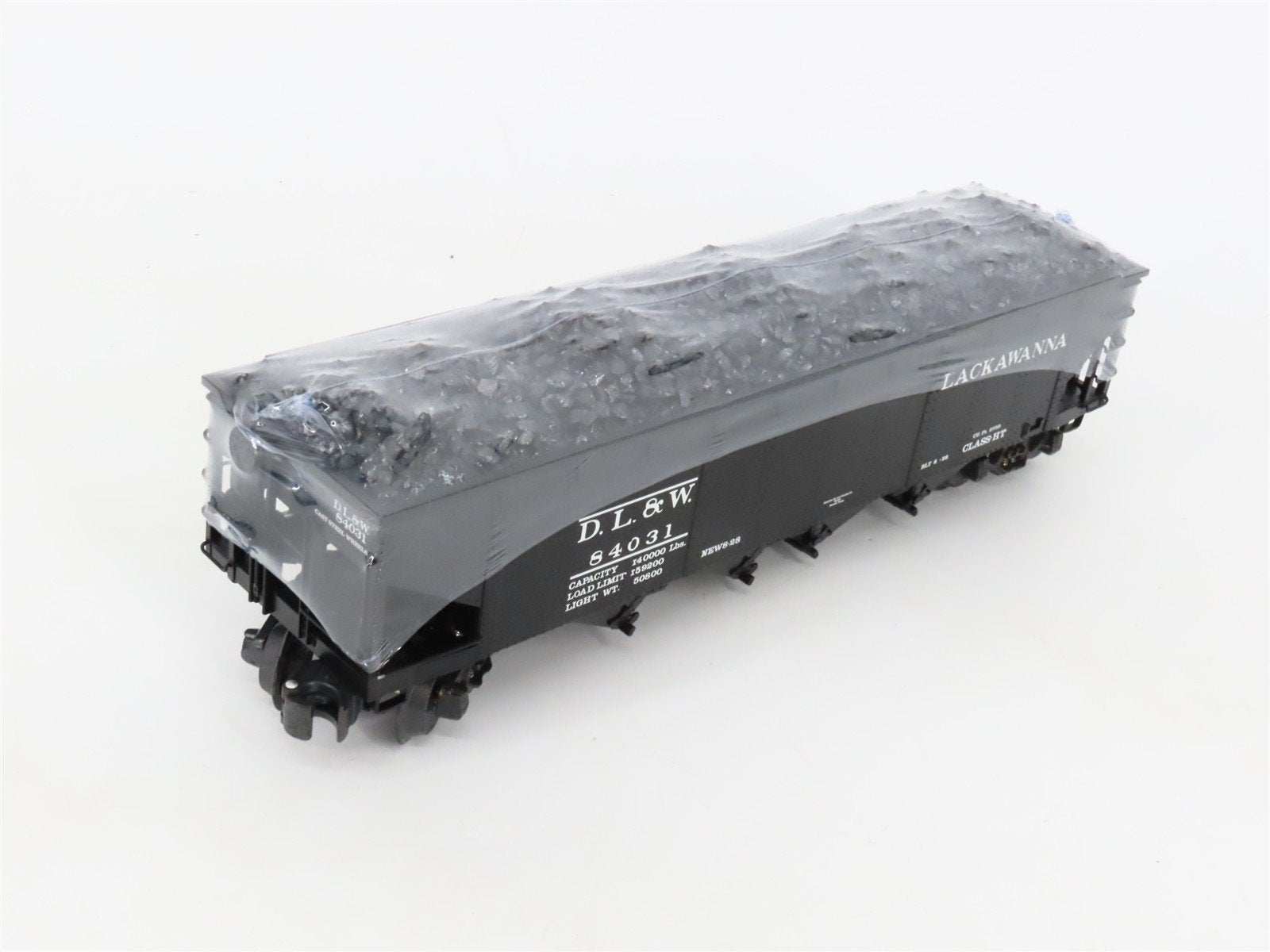 O Gauge 3-Rail K-Line K623-1472 D&LW Lackawanna 4-Bay Hopper Cars w/Loads