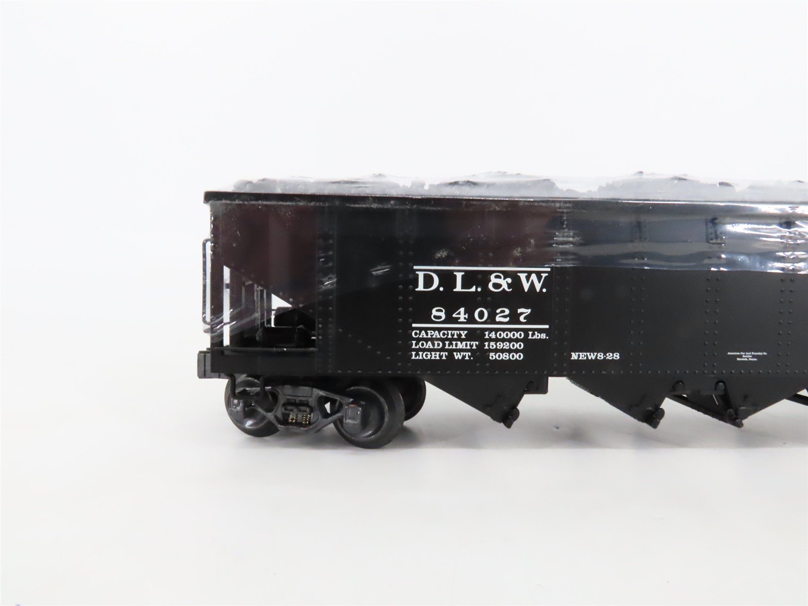 O Gauge 3-Rail K-Line K623-1472 D&LW Lackawanna 4-Bay Hopper Cars w/Loads
