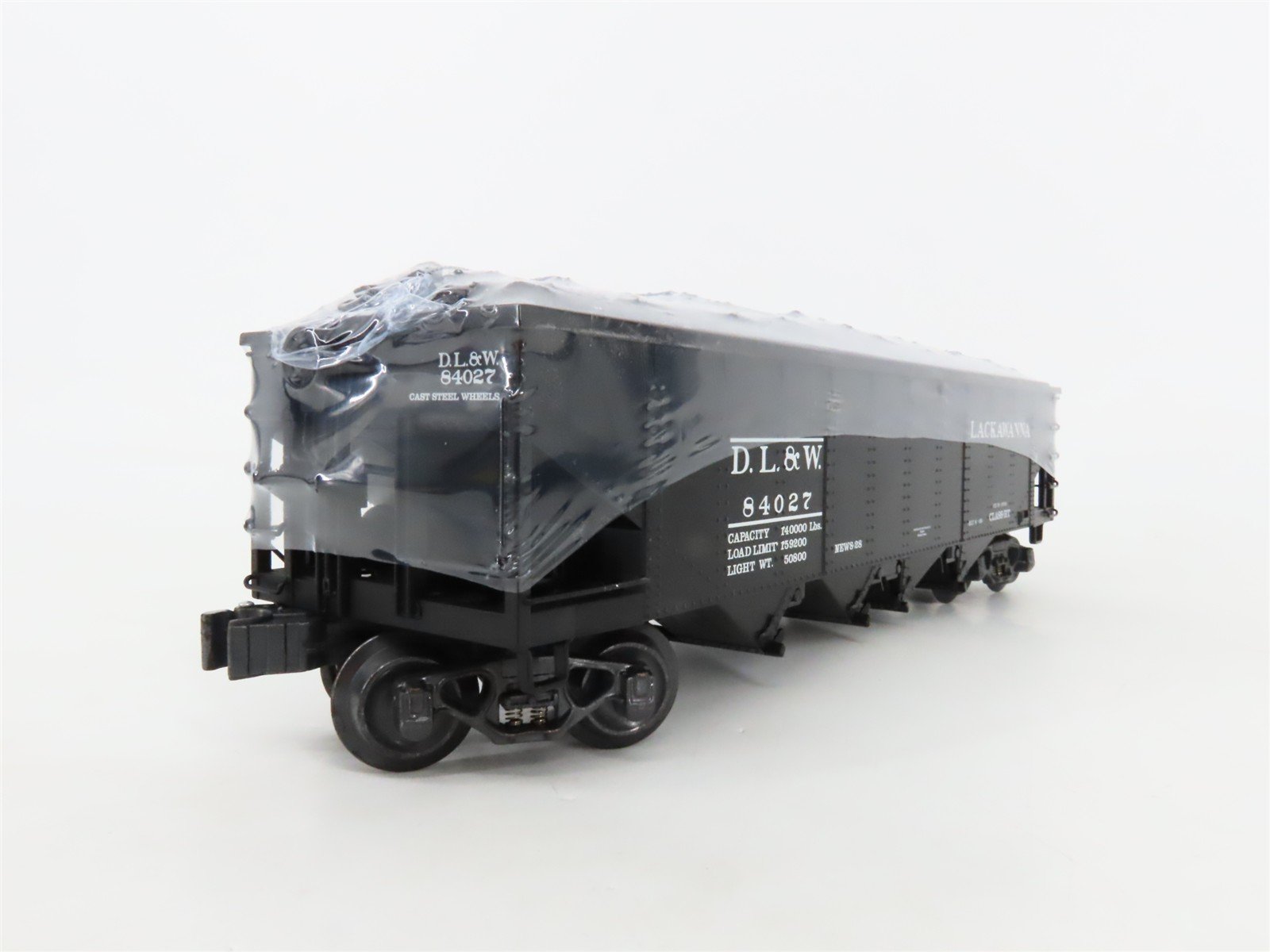 O Gauge 3-Rail K-Line K623-1472 D&LW Lackawanna 4-Bay Hopper Cars w/Loads