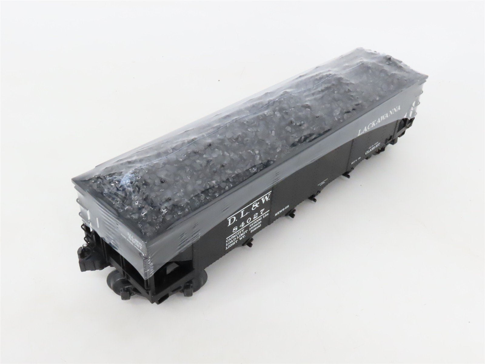 O Gauge 3-Rail K-Line K623-1472 D&LW Lackawanna 4-Bay Hopper Cars w/Loads