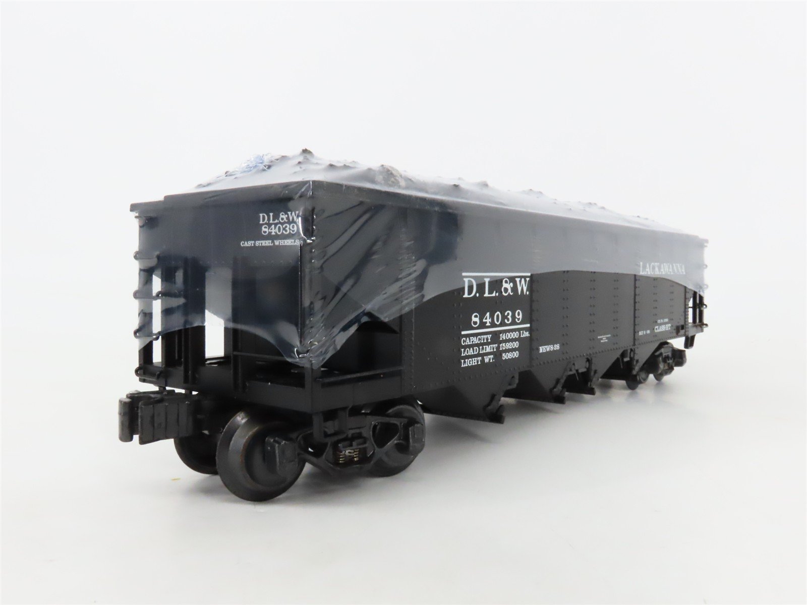 O Gauge 3-Rail K-Line K623-1472 D&LW Lackawanna 4-Bay Hopper Cars w/Loads