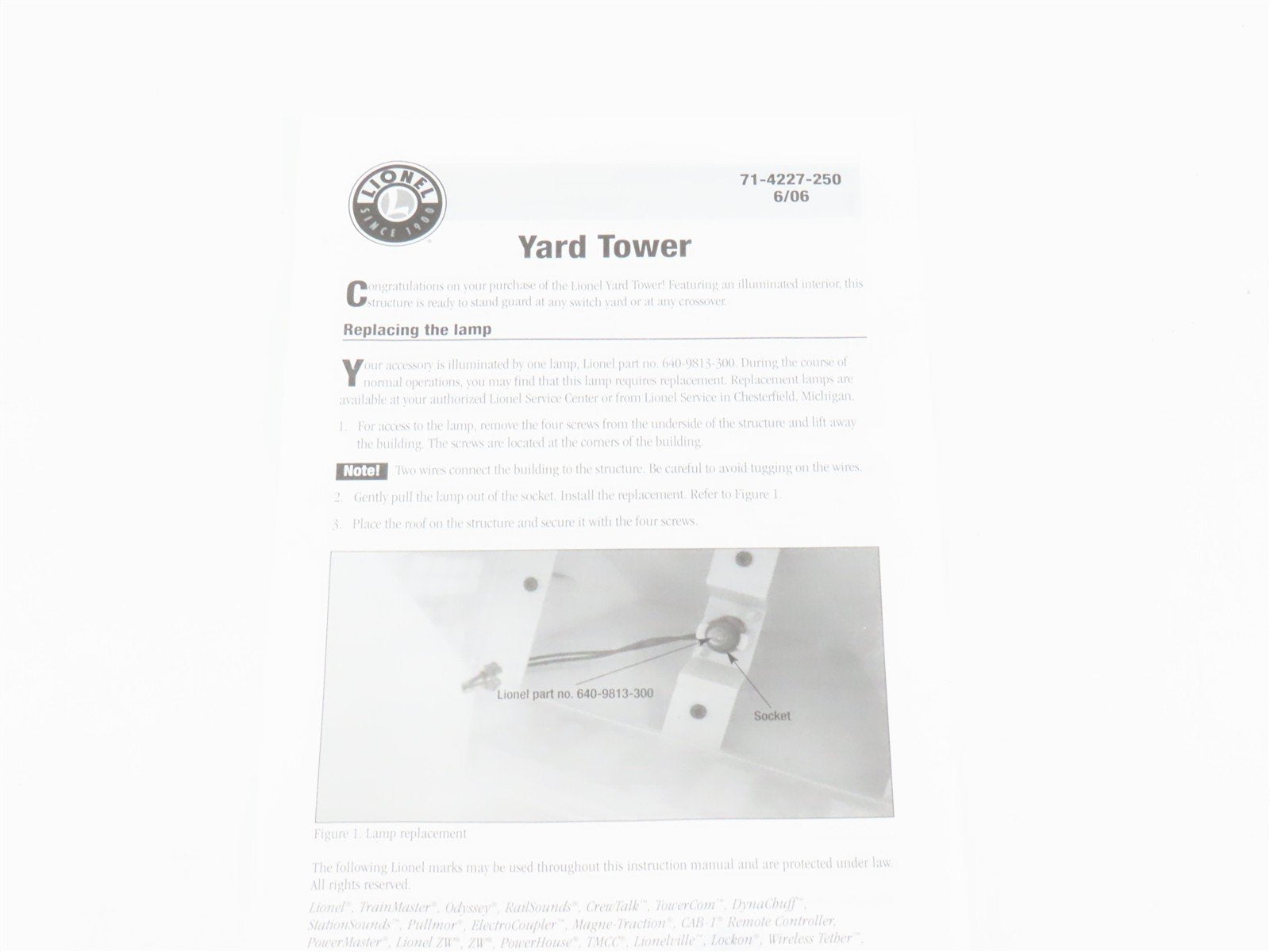 O Scale Lionel 6-14227 Yard Tower