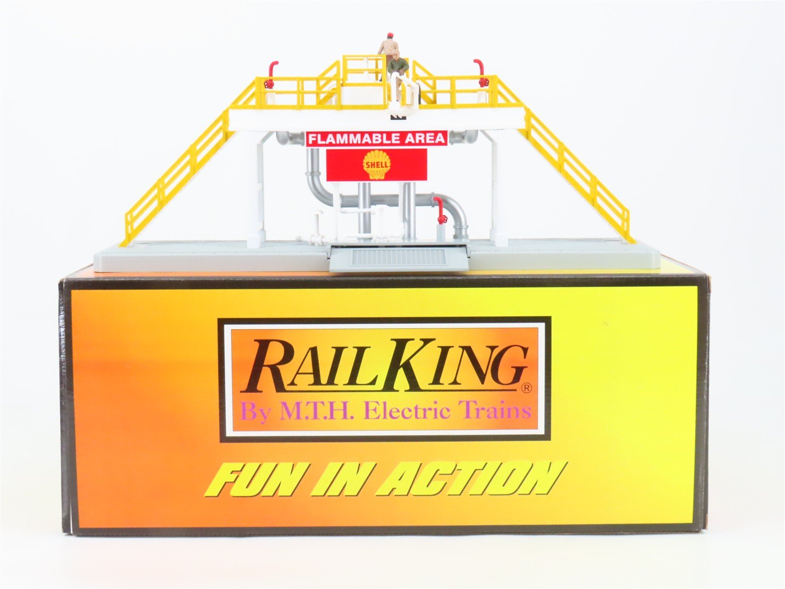 O Scale MTH Rail King 30-9141 Shell Operating Storage Tank Station