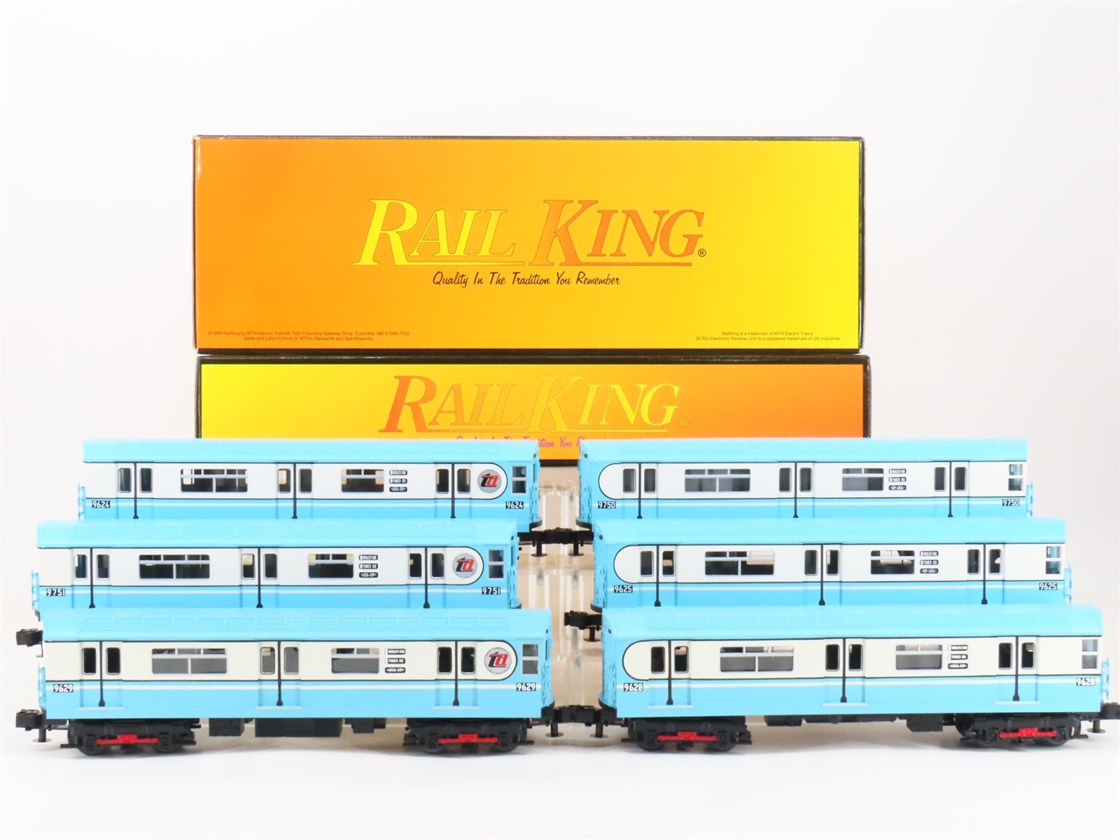 O Gauge 3-Rail MTH RailKing 30-2274-0/3 MTA World's Fair R-36 Subway 6-Car Set
