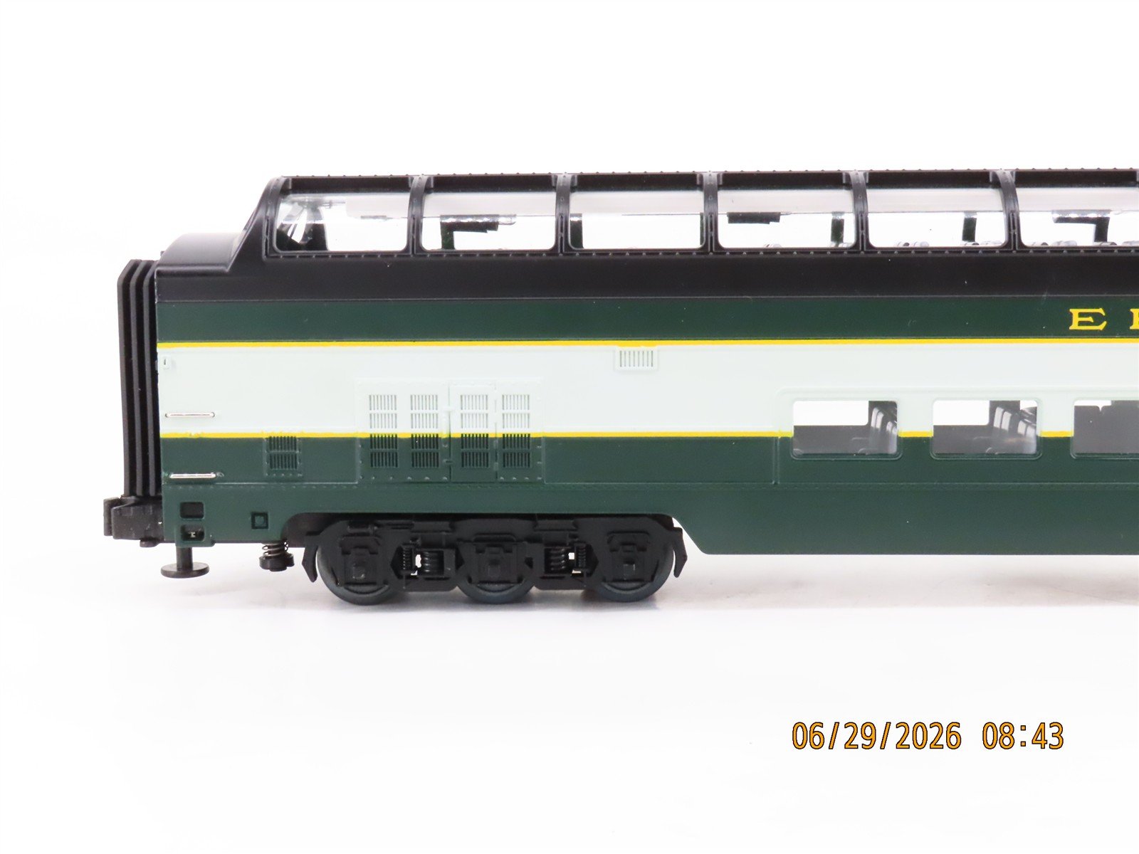 O Gauge 3-Rail MTH 20-6760 Erie Vista Dome Passenger Car 2-Pack