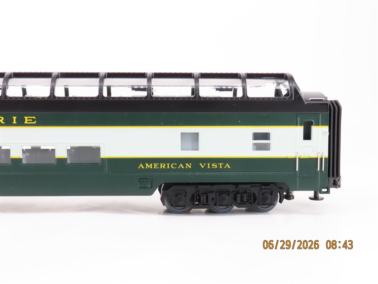 O Gauge 3-Rail MTH 20-6760 Erie Vista Dome Passenger Car 2-Pack