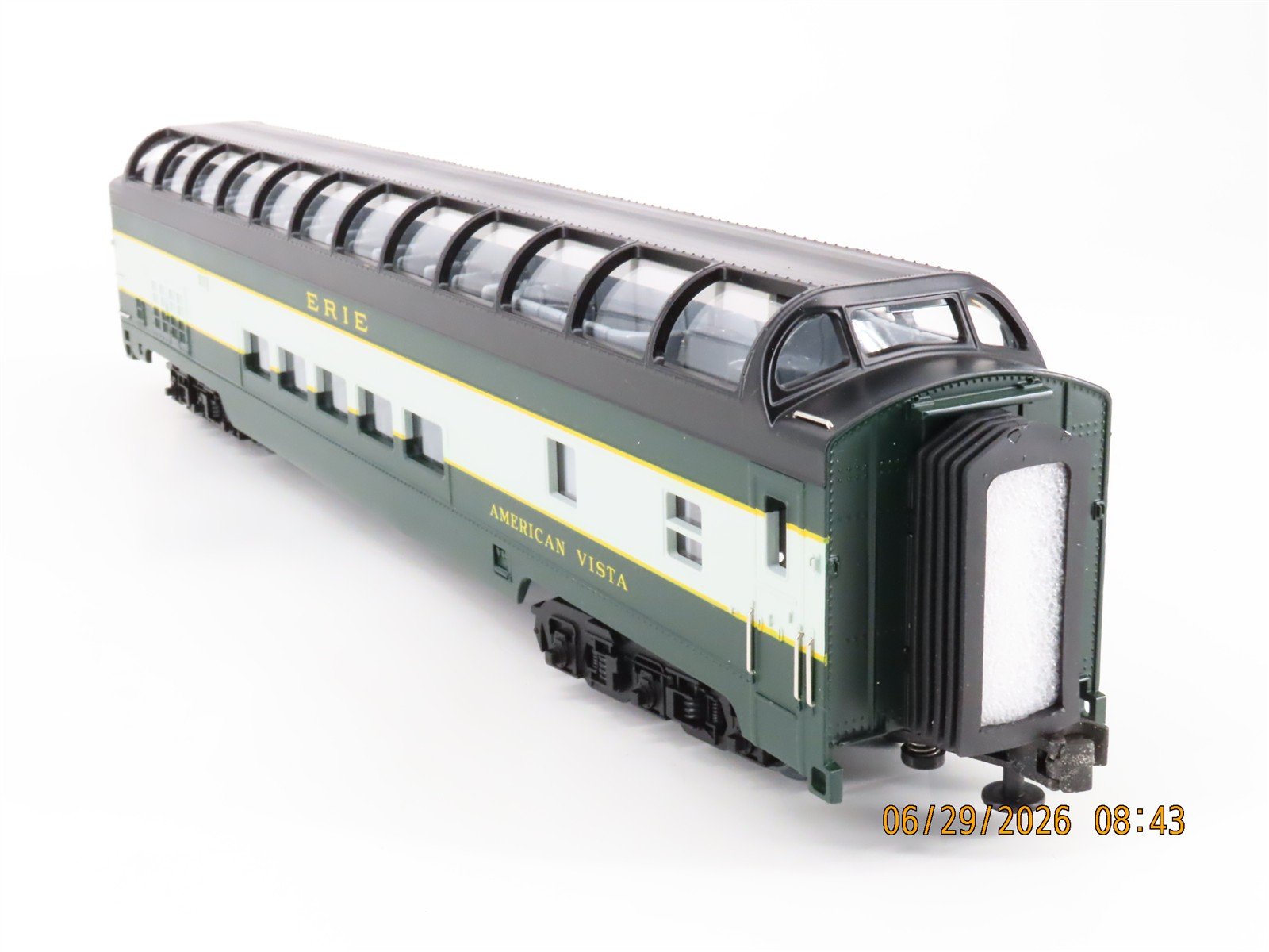O Gauge 3-Rail MTH 20-6760 Erie Vista Dome Passenger Car 2-Pack