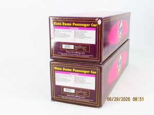 O Gauge 3-Rail MTH 20-6760 Erie Vista Dome Passenger Car 2-Pack