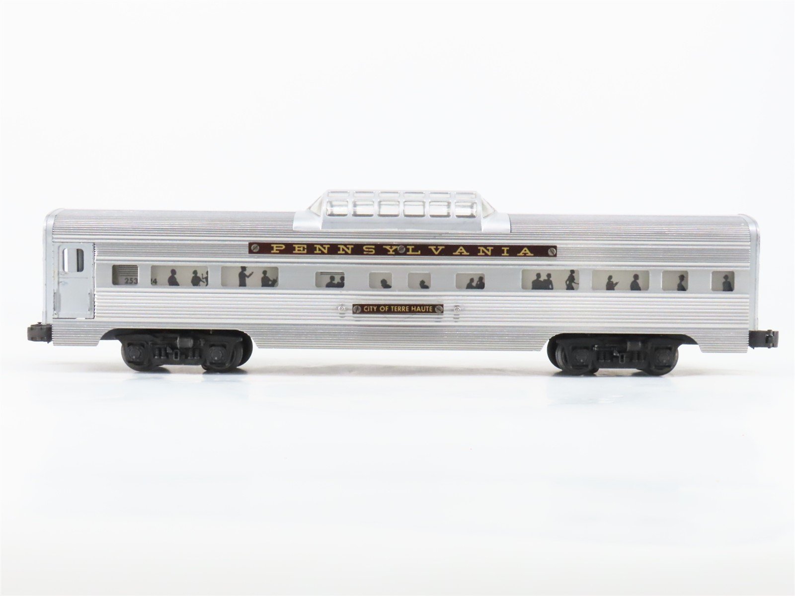 O Gauge 3-Rail Lionel PRR Pennsylvania Aluminum Vista Dome Passenger Car #2532