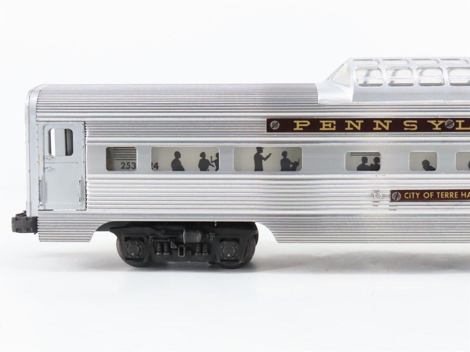 O Gauge 3-Rail Lionel PRR Pennsylvania Aluminum Vista Dome Passenger Car #2532