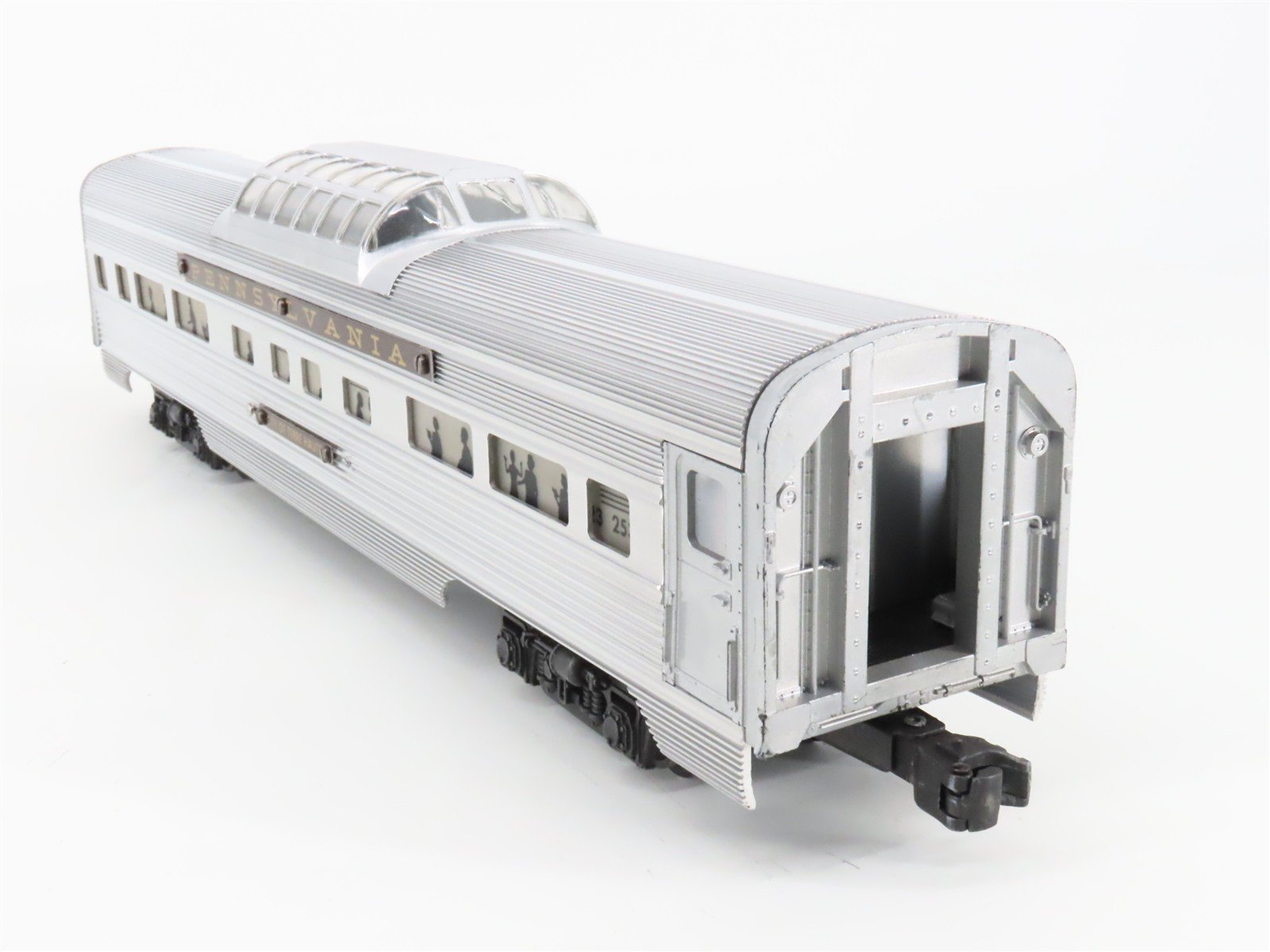 O Gauge 3-Rail Lionel PRR Pennsylvania Aluminum Vista Dome Passenger Car #2532