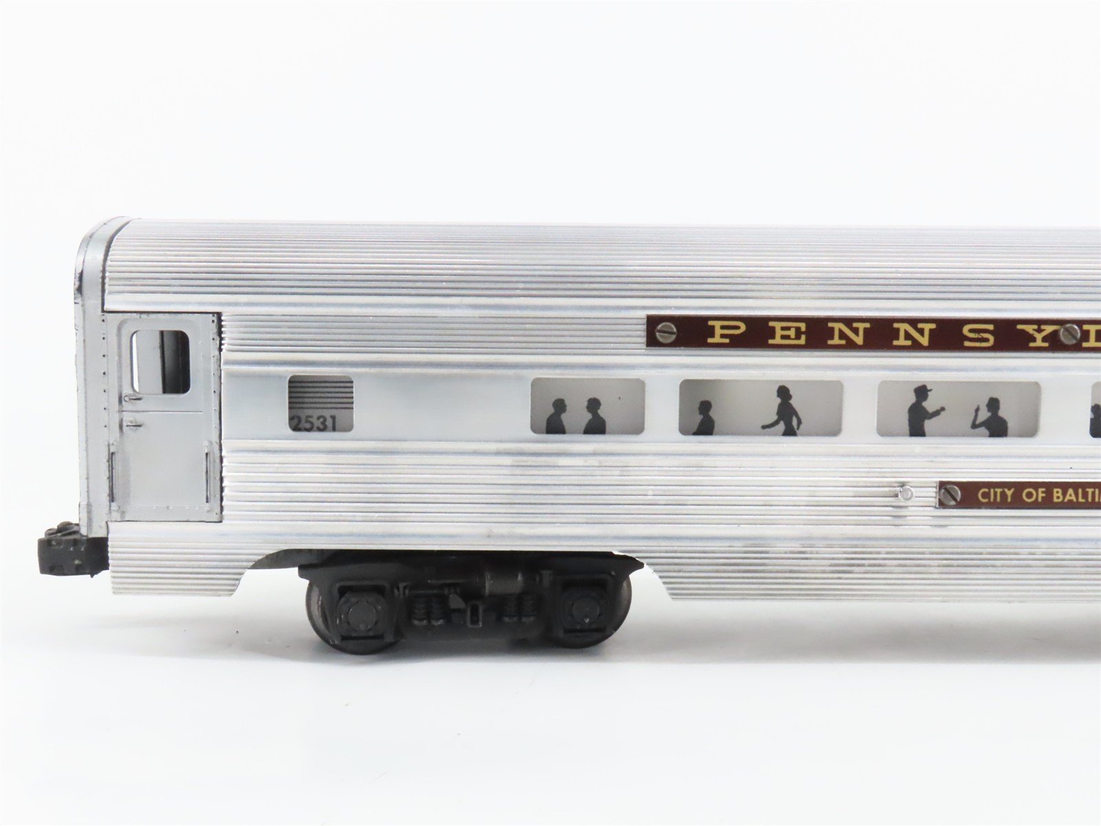 O Gauge 3-Rail Lionel PRR Pennsylvania Aluminum Observation Passenger Car #2531