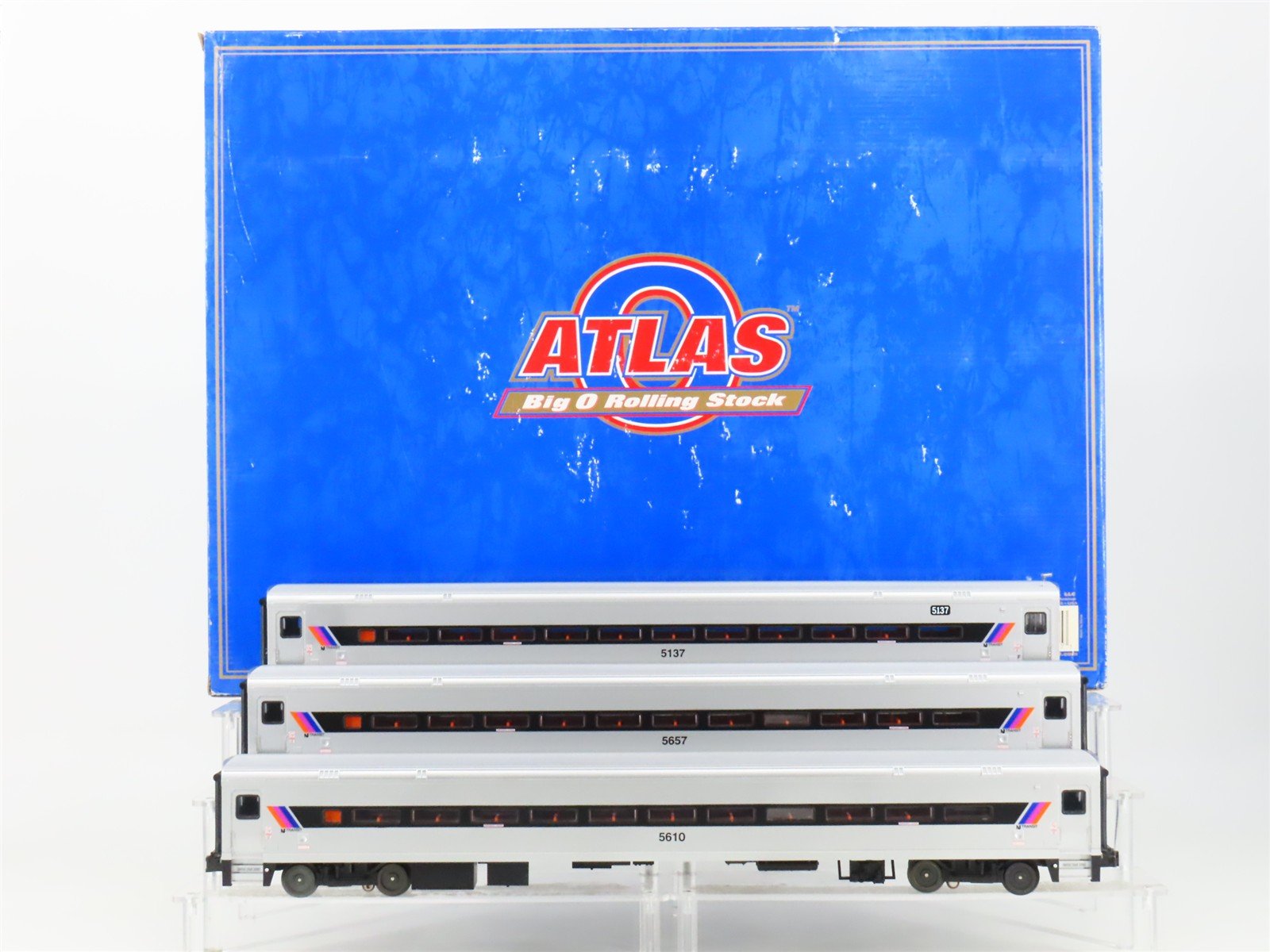 O Gauge 3-Rail Atlas 6215 NJ Transit Comet II Commuter Passenger 3-Car Set