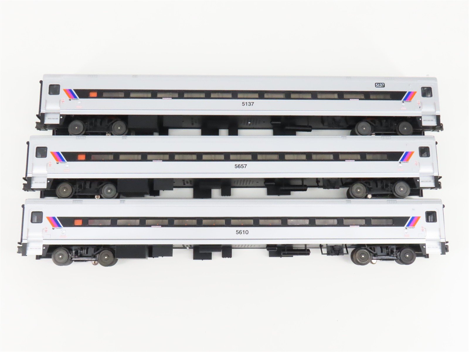 O Gauge 3-Rail Atlas 6215 NJ Transit Comet II Commuter Passenger 3-Car Set