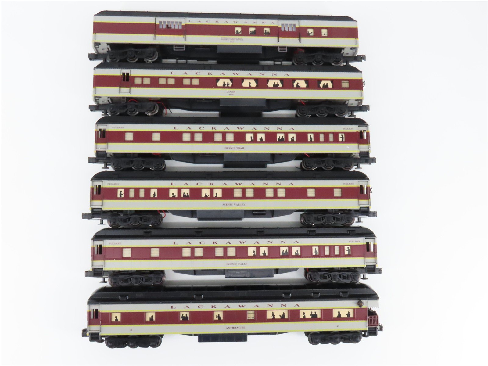 O Gauge 3-Rail K-Line K44381 DL&W Lackawanna Heavyweight Passenger 6-Car Set