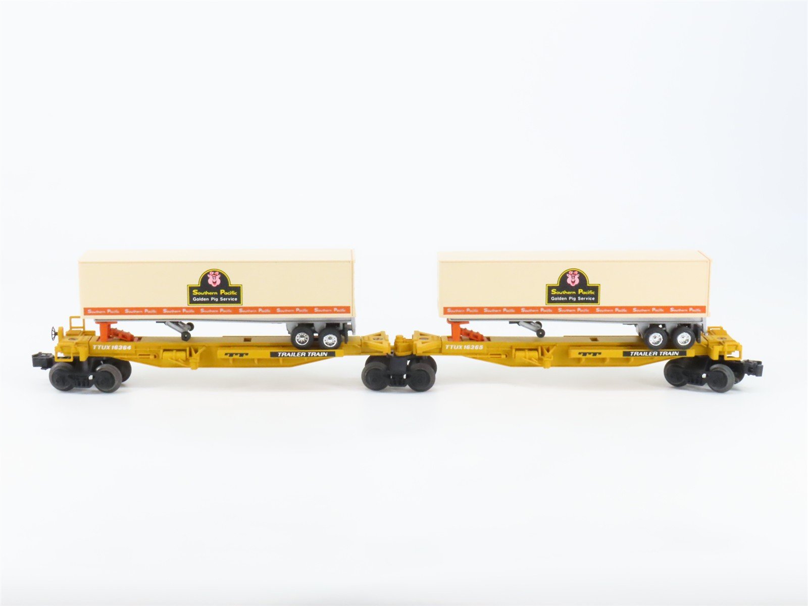 O Gauge 3-Rail Lionel 6-16345 TTUX Southern Pacific Flat Car w/ Trailers Set