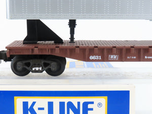 O Gauge 3-Rail K-Line WM Western Maryland Flat Car #6631 w/ Tractor Trailer
