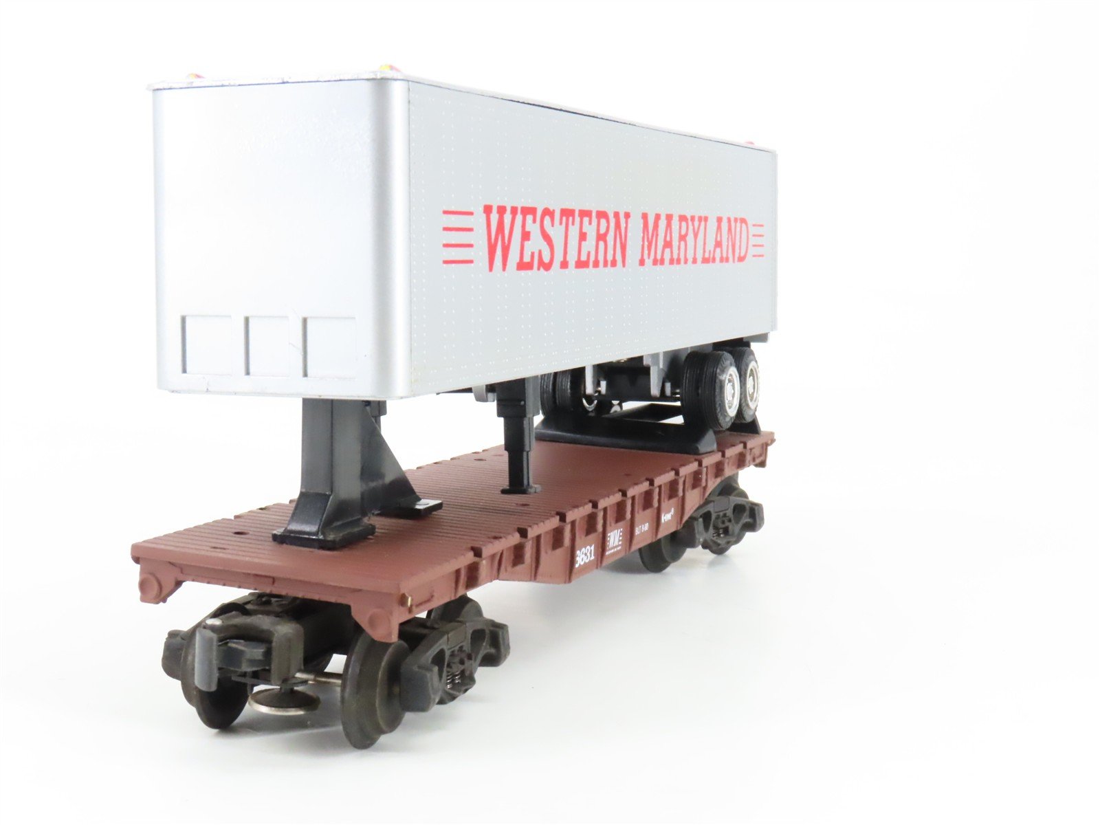 O Gauge 3-Rail K-Line WM Western Maryland Flat Car #6631 w/ Tractor Trailer