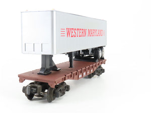 O Gauge 3-Rail K-Line WM Western Maryland Flat Car #6631 w/ Tractor Trailer