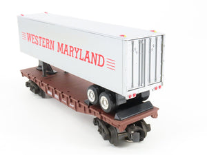 O Gauge 3-Rail K-Line WM Western Maryland Flat Car #6631 w/ Tractor Trailer