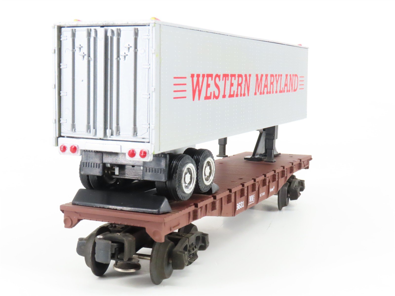 O Gauge 3-Rail K-Line WM Western Maryland Flat Car #6631 w/ Tractor Trailer