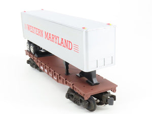 O Gauge 3-Rail K-Line WM Western Maryland Flat Car #6631 w/ Tractor Trailer