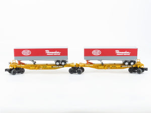 O Gauge 3-Rail Lionel 6-16904 TTUX NYC New York Central Flat Car w/ Trailers