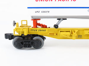 O Gauge 3-Rail Lionel 6-29438 TTUX UP Union Pacific Flat Car w/ Trailers