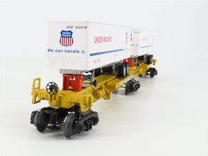 O Gauge 3-Rail Lionel 6-29438 TTUX UP Union Pacific Flat Car w/ Trailers