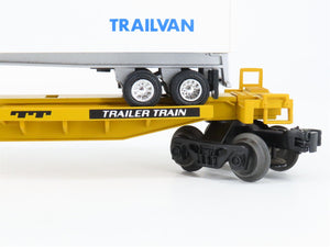 O Gauge 3-Rail Lionel TTUX Trailer Train Flat Car w/ CR Conrail Trailers
