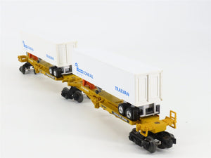 O Gauge 3-Rail Lionel TTUX Trailer Train Flat Car w/ CR Conrail Trailers
