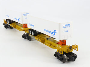 O Gauge 3-Rail Lionel TTUX Trailer Train Flat Car w/ CR Conrail Trailers