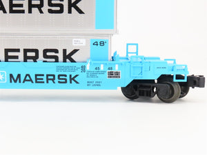 O Gauge 3-Rail Lionel 6-36935 SFLC Maersk Maxi Stack Flat Car w/ Containers