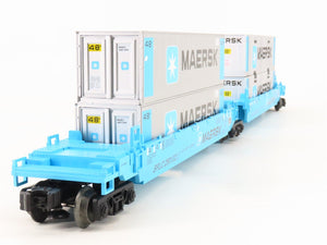 O Gauge 3-Rail Lionel 6-36935 SFLC Maersk Maxi Stack Flat Car w/ Containers