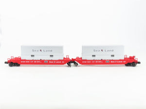 O Gauge 3-Rail Lionel 6-16936 NYSW Sea Land Maxi Stack Flat Car w/ Containers
