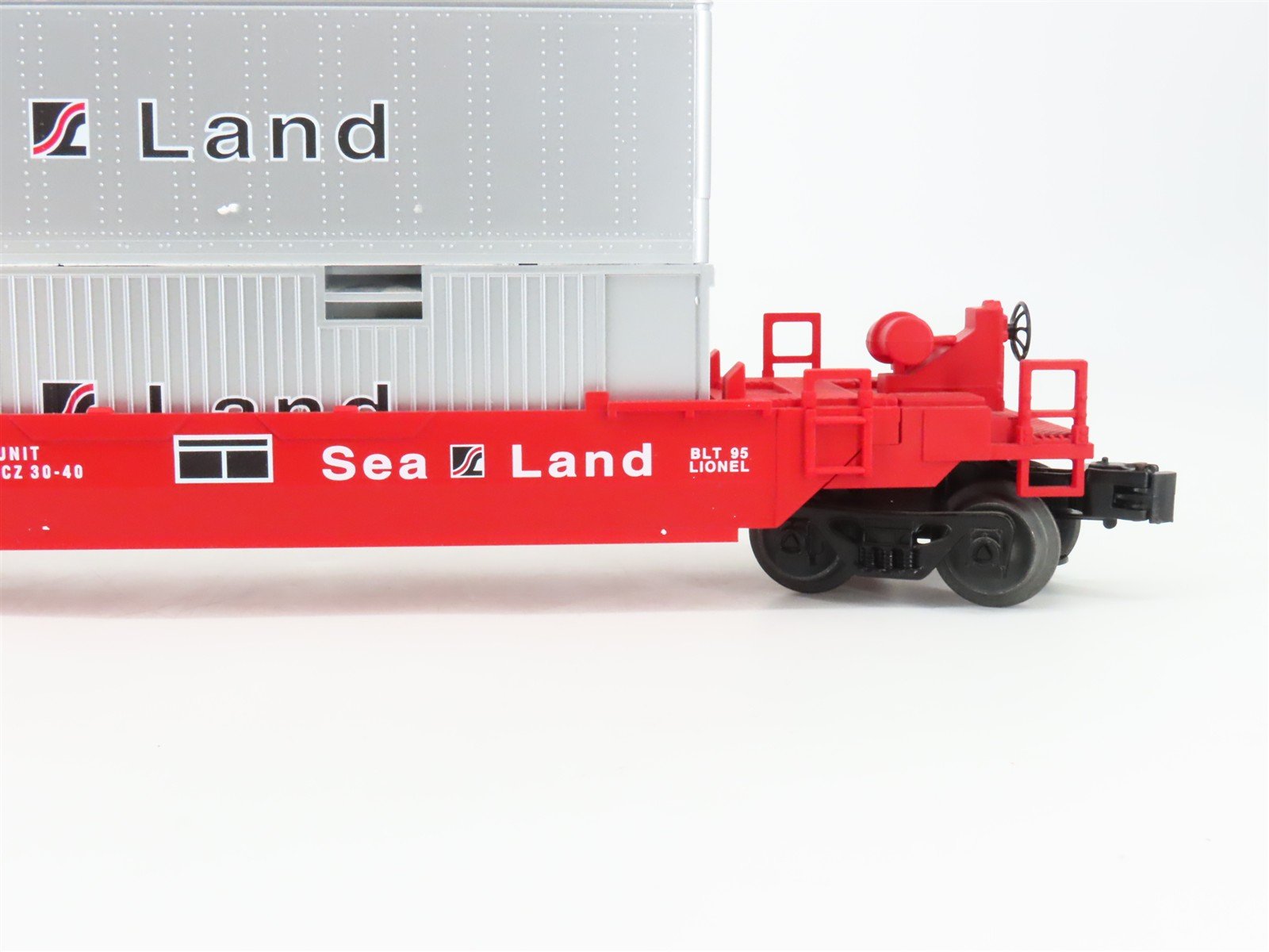 O Gauge 3-Rail Lionel 6-16936 NYSW Sea Land Maxi Stack Flat Car w/ Containers