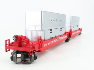 O Gauge 3-Rail Lionel 6-16936 NYSW Sea Land Maxi Stack Flat Car w/ Containers