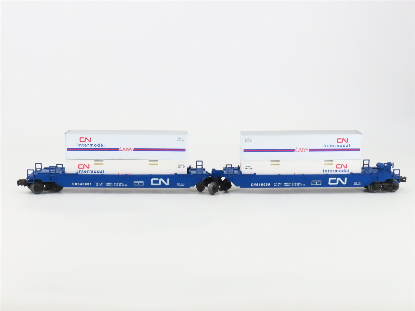 O Gauge 3-Rail Lionel 6-16912 CN Canadian National Flat Car w/ Containers