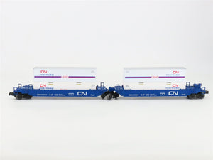 O Gauge 3-Rail Lionel 6-16912 CN Canadian National Flat Car w/ Containers