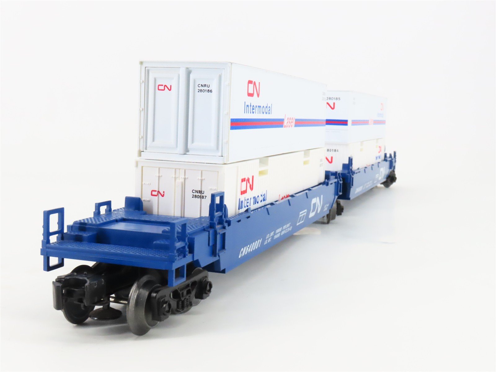 O Gauge 3-Rail Lionel 6-16912 CN Canadian National Flat Car w/ Containers