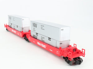 O Gauge 3-Rail Lionel 6-16360 NW Railroad Maxi Stack Flat Car w/ Containers