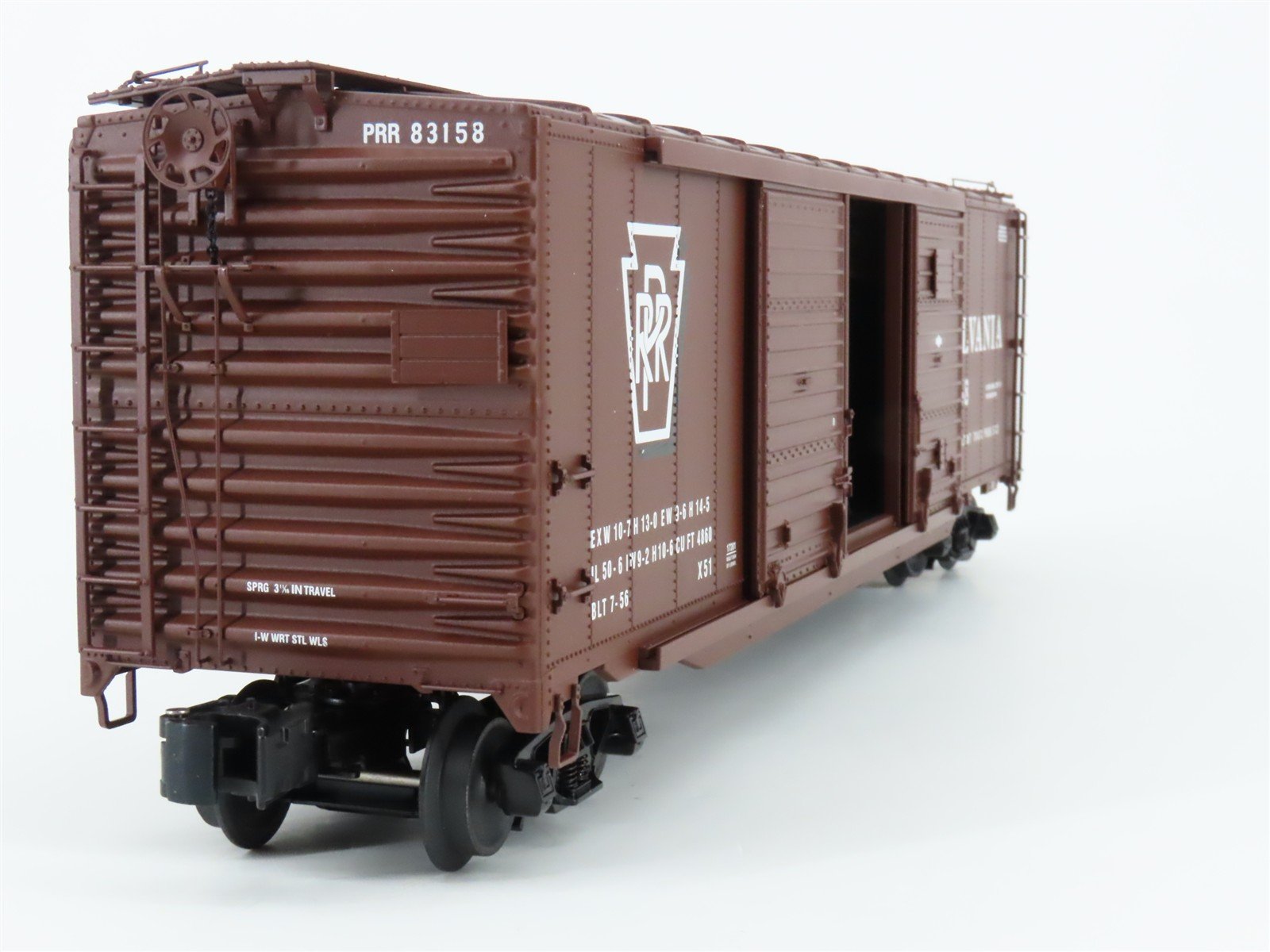 O Gauge 3-Rail Lionel 6-17281 PRR Pennsylvania Box Car #83158 w/ Auto Frame Load