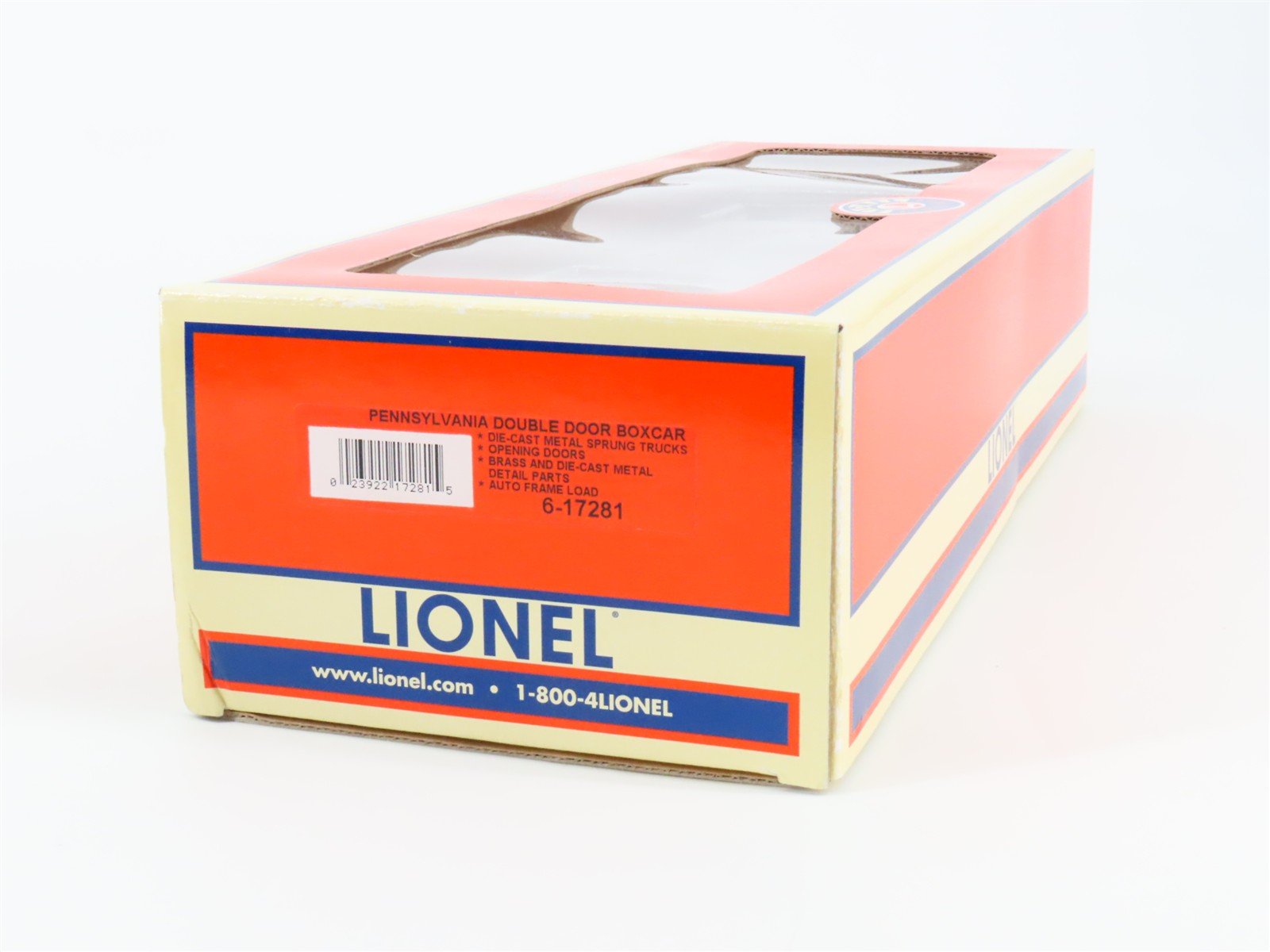 O Gauge 3-Rail Lionel 6-17281 PRR Pennsylvania Box Car #83158 w/ Auto Frame Load
