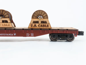 O Gauge 3-Rail Menards 279-3167 PRR Pennsylvania Flat Car #03916 w/ Wire Spools